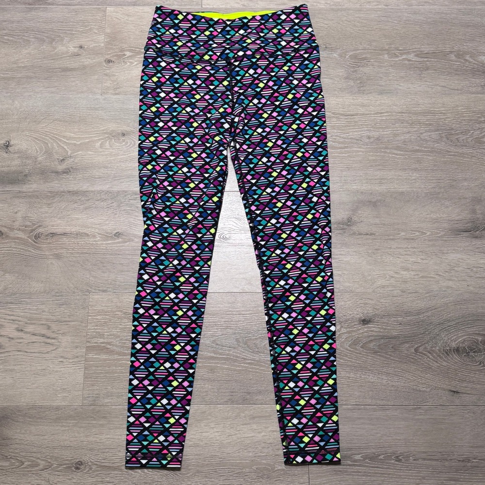 Victoria Secret VSX Sport Knockout Tight Leggings Geometric Diamond Multi Small